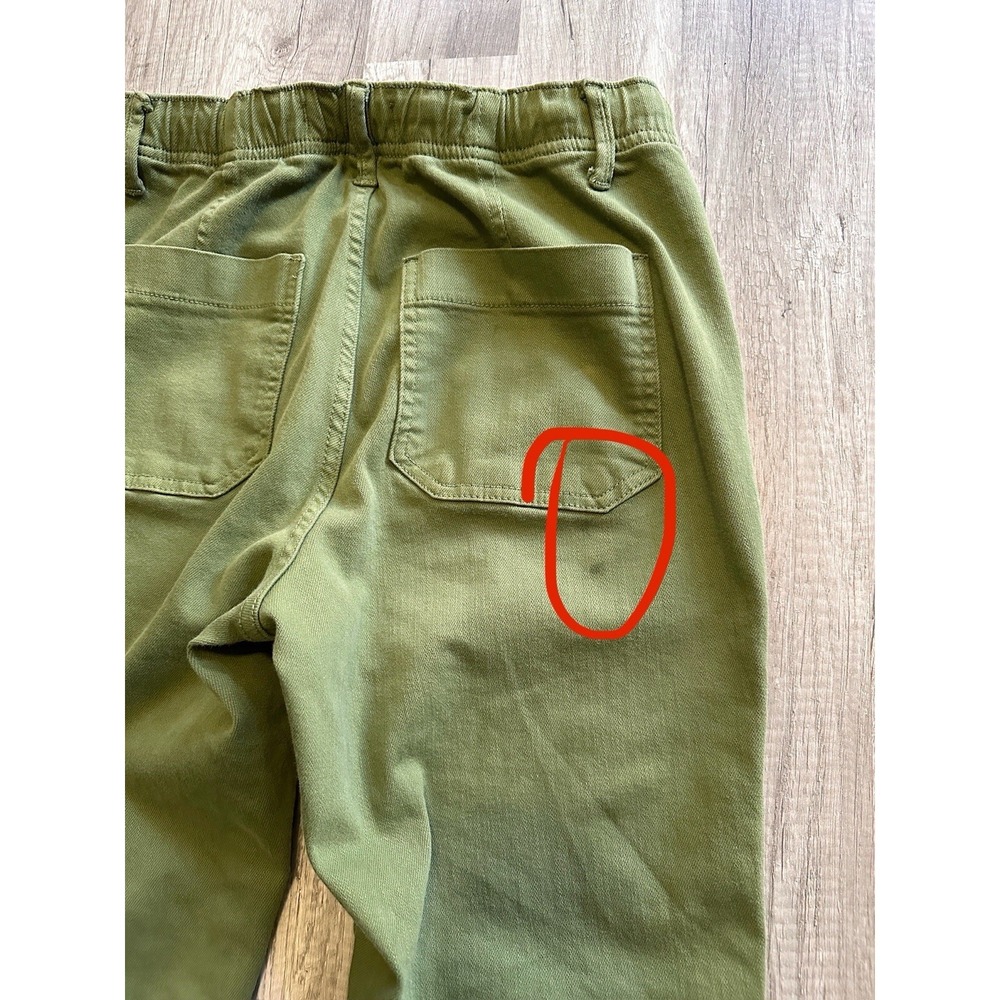 Judy Blue Womens Noel Drawstring Army Green Olive Green Pants Size 5/27 **FLAW** - Picture 9 of 16